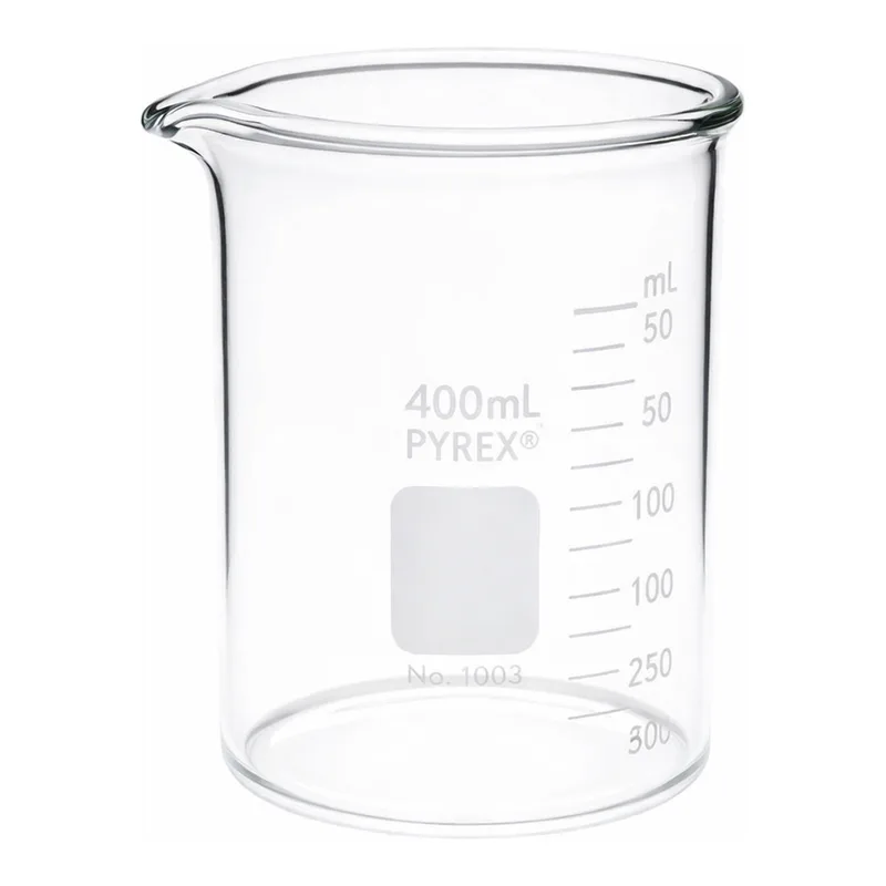 Merck Pyrex Griffin beakers, heavy duty, graduated