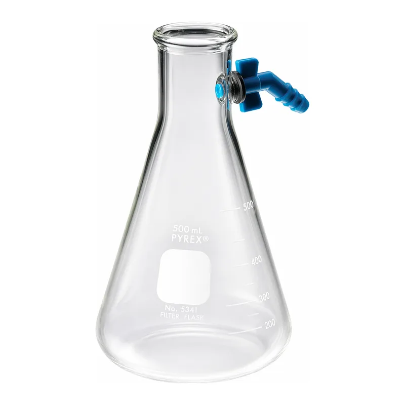 Merck Pyrex heavy wall filtering flasks