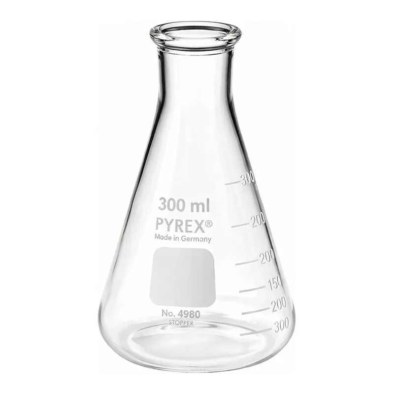 Merck Pyrex narrow-mouth graduated Erlenmeyer flask