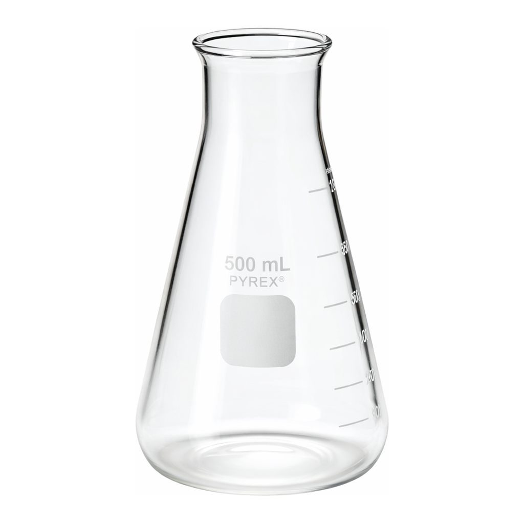 Merck Pyrex wide-mouth Erlenmeyer flask