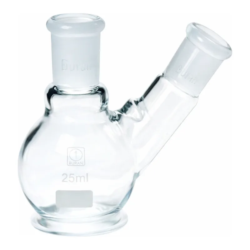 Merck Quickfit two-neck, round-bottom flasks