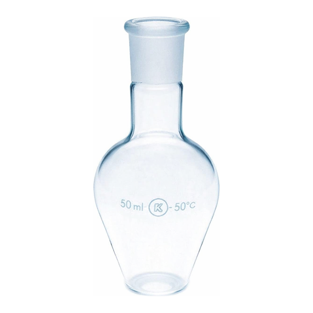 Merck Quickfit pear-shaped flasks