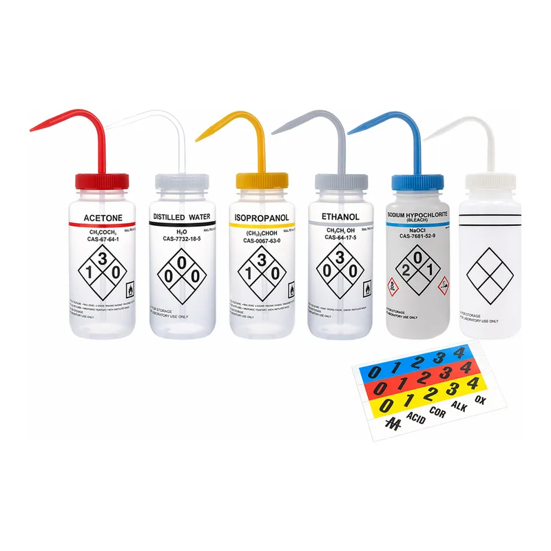 Merck Wide mouth safety labelled wash bottle