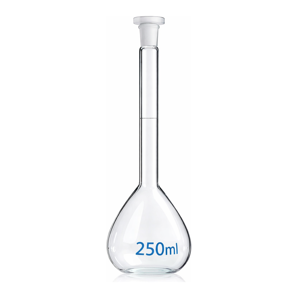 Merck BRAND BLAUBRAND volumetric flask, PP stopper, clear glass