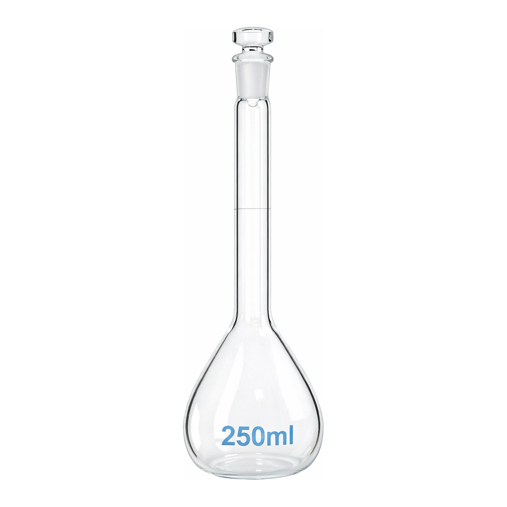Merck BRAND BLAUBRAND volumetric flask, glass stopper, clear glass