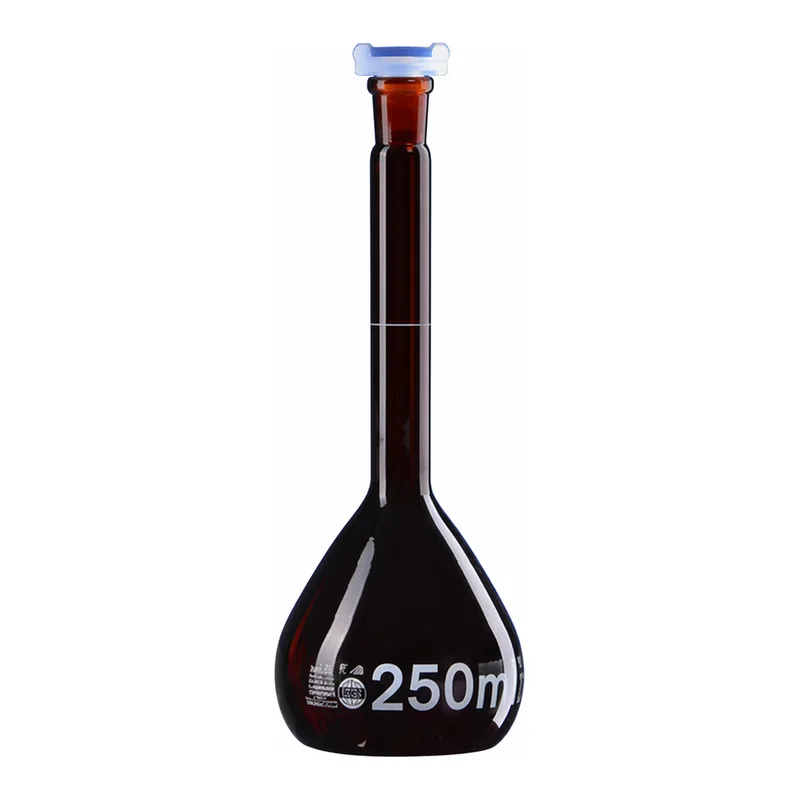 Merck BRAND BLAUBRAND volumetric flask, PP stopper, amber glass