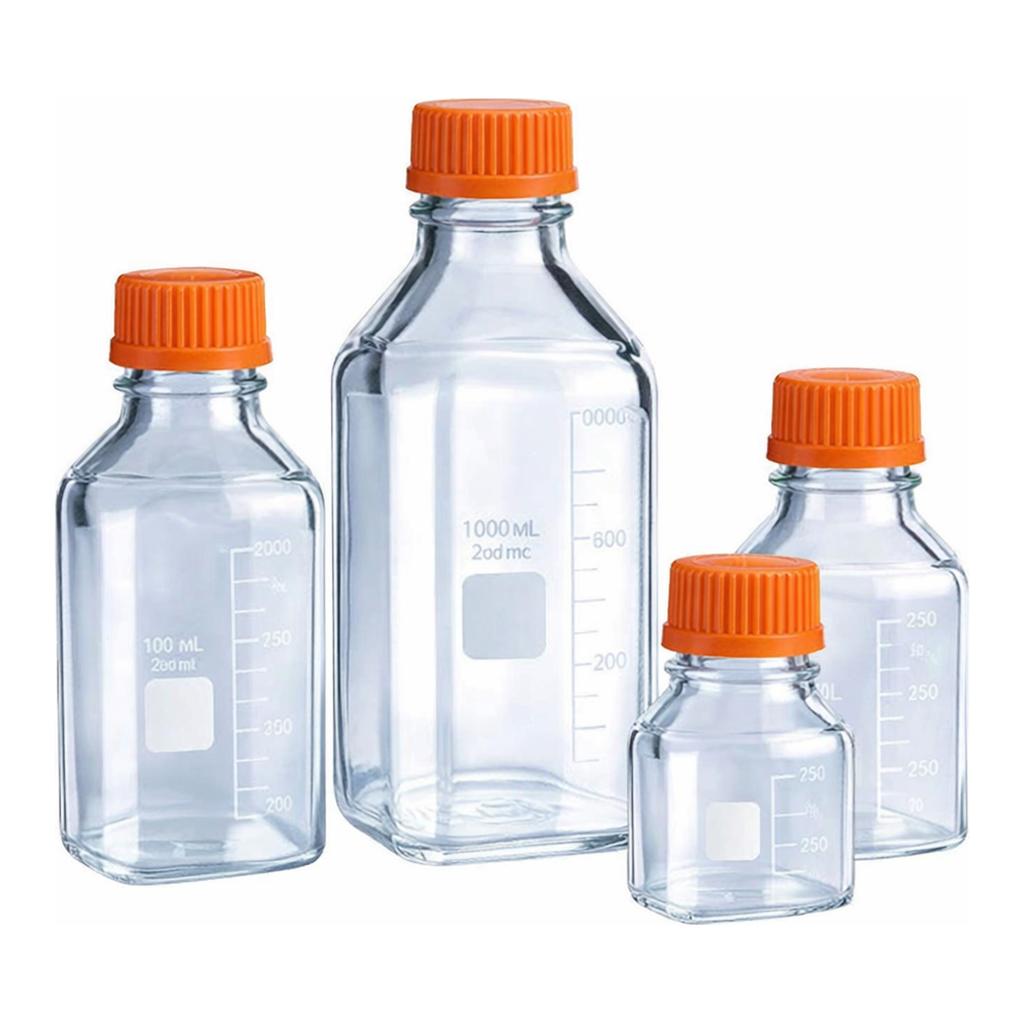 Merck Corning square polycarbonate storage bottle