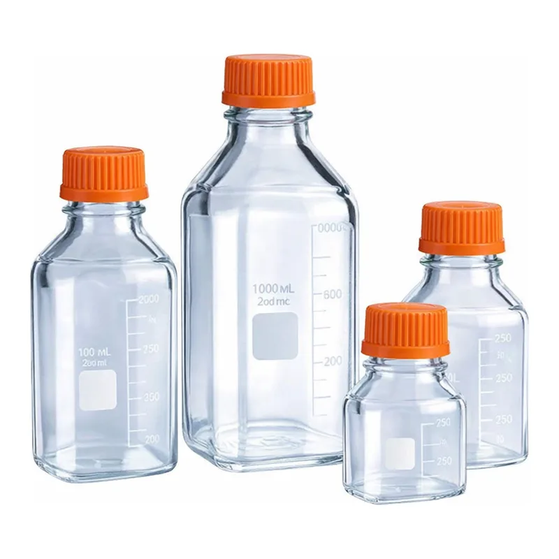 Merck Corning square polycarbonate storage bottle