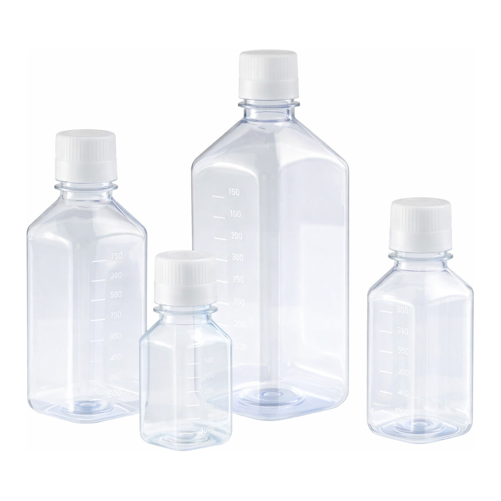 Merck Corning storage bottle, octagonal with HDPE screw cap