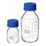 Merck Duran laboratory bottles, with caps