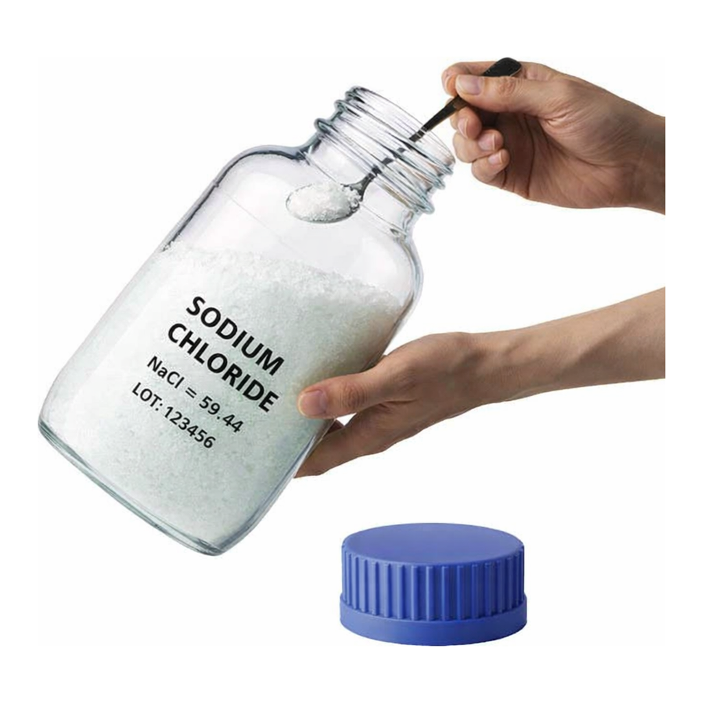 Merck Duran GLS 80 wide mouth graduated laboratory bottles with cap and pouring ring