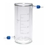 Merck Pyrex Beakers, jacketed with PTFE screwthread