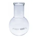 Merck Pyrex Boiling flask, round bottom, wide neck