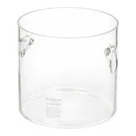 Merck Pyrex cylindrical jar with recessed handles