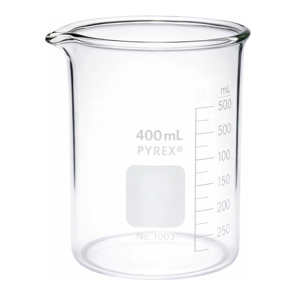 Merck Pyrex Griffin beakers, heavy duty, graduated