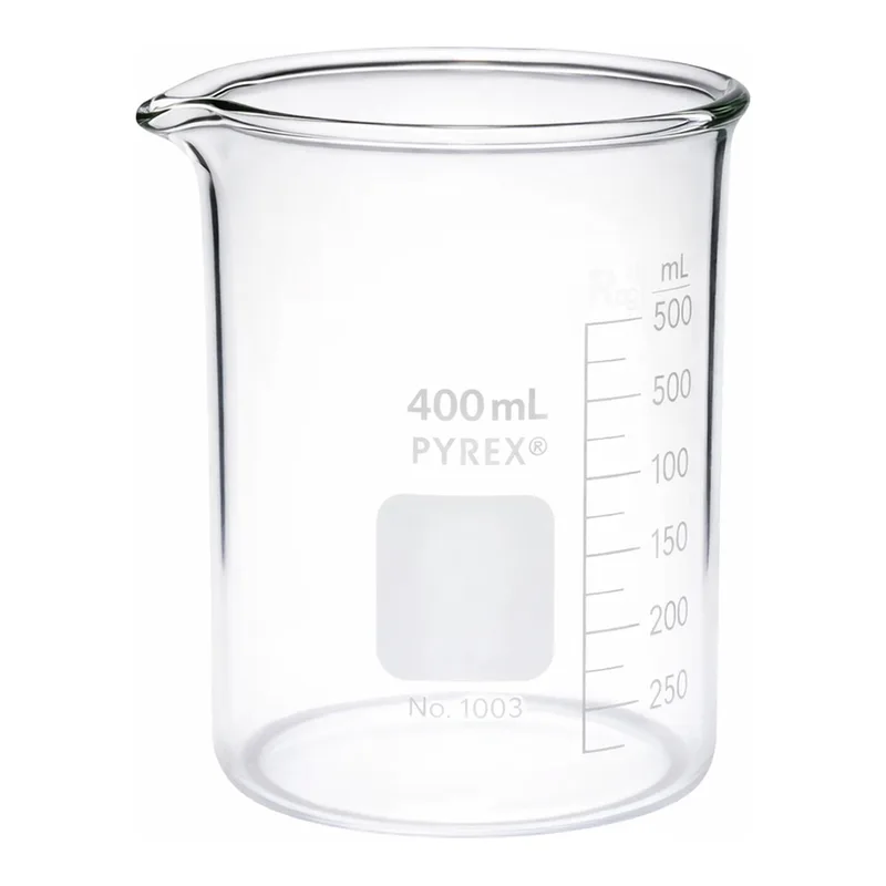 Merck Pyrex Griffin beakers, heavy duty, graduated