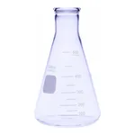Merck Pyrex Erlenmeyer flask, heavy duty, narrow neck