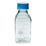 Merck Pyrex Media-Lab Bottles, square, with cap and pouring ring, with printed trace code