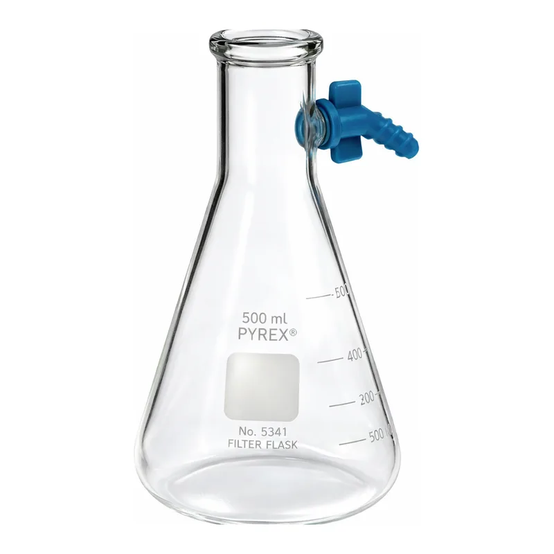Merck Pyrex heavy wall filtering flasks