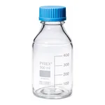 Merck Pyrex Media-Lab Bottles, with cap and pouring ring, with printed trace code