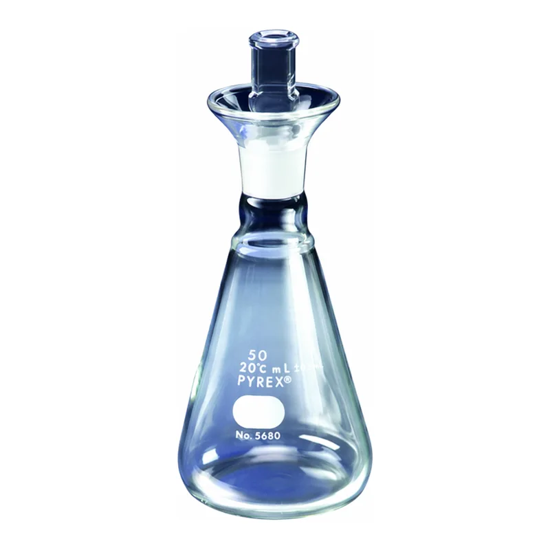 Merck Pyrex iodine determination flask, with Pyrex ST stopper