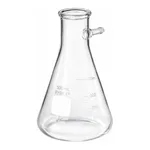 Merck Pyrex heavy wall graduated filtering flask, with tubulation