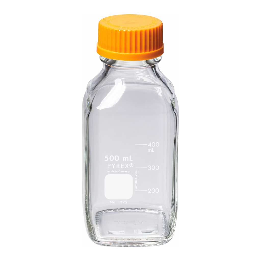 Merck Pyrex square media storage bottle