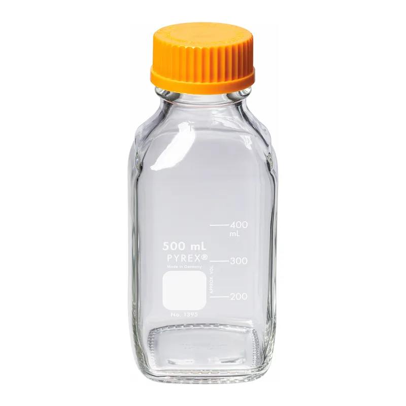 Merck Pyrex square media storage bottle