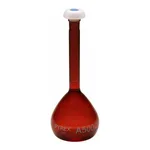Merck Pyrex Volumetric flask, heavy duty, class A, amber, USP/ISO/DIN tolerances,