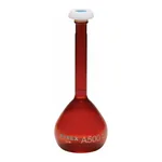 Merck Pyrex Volumetric flask, heavy duty, class A, amber, works certified, USP/ISO/DIN tolerances