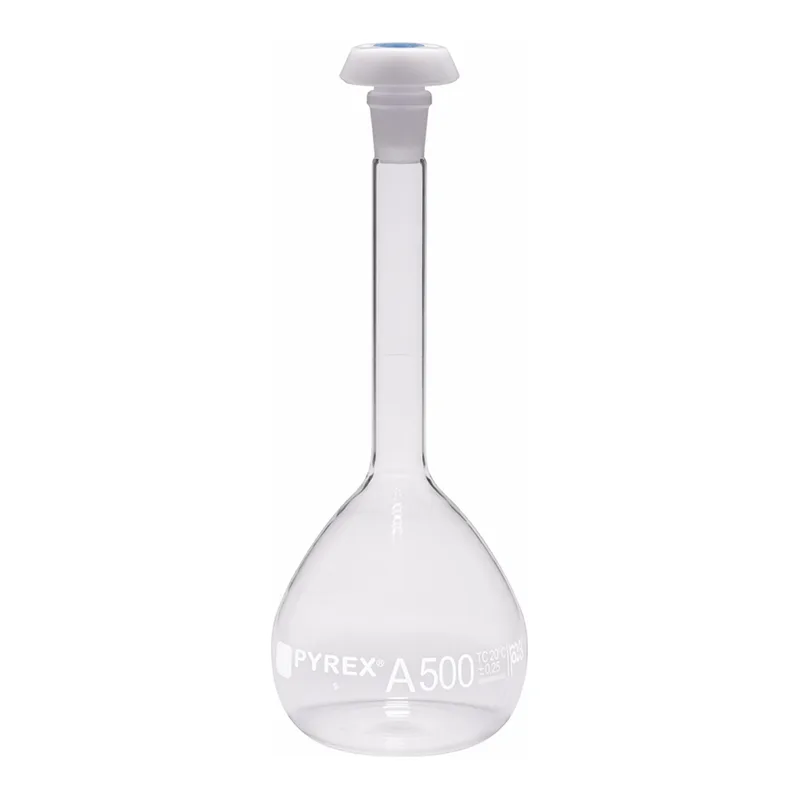 Merck Pyrex Volumetric flask, heavy duty, class A, works certified, USP/ISO/DIN tolerances
