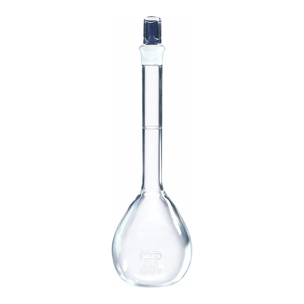 Merck Pyrex volumetric flask, with Pyrex ST stopper