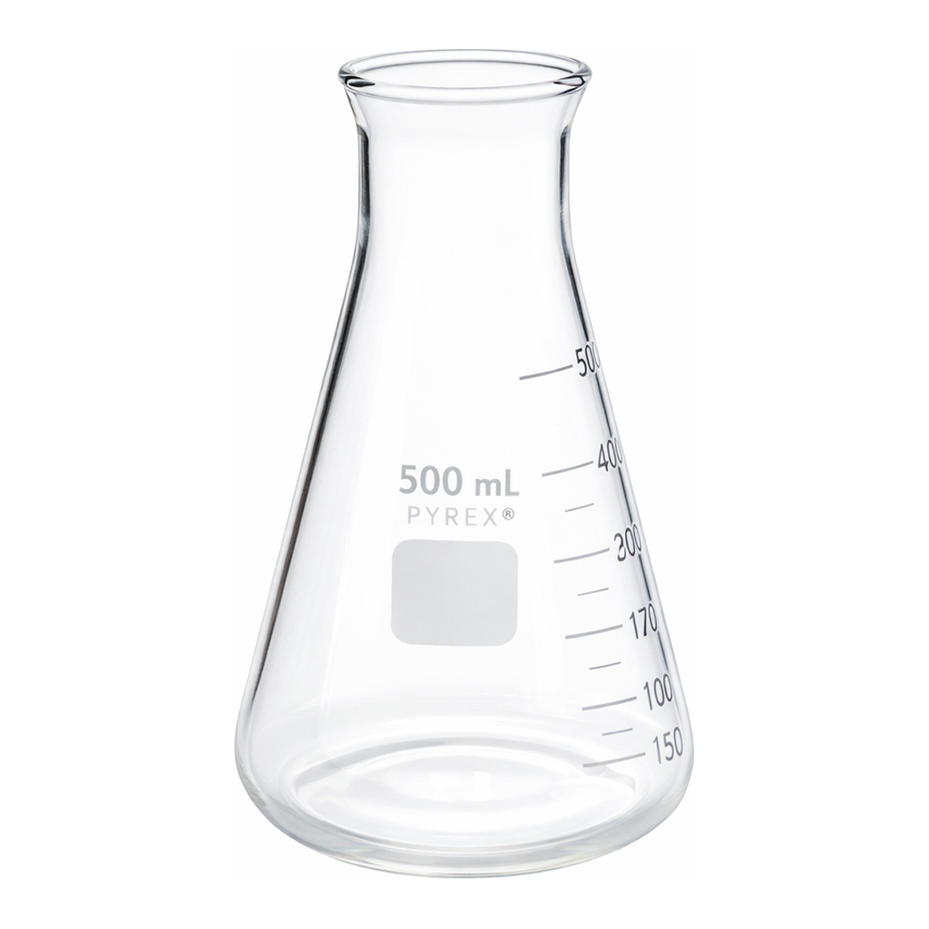 Merck Pyrex wide-mouth Erlenmeyer flask