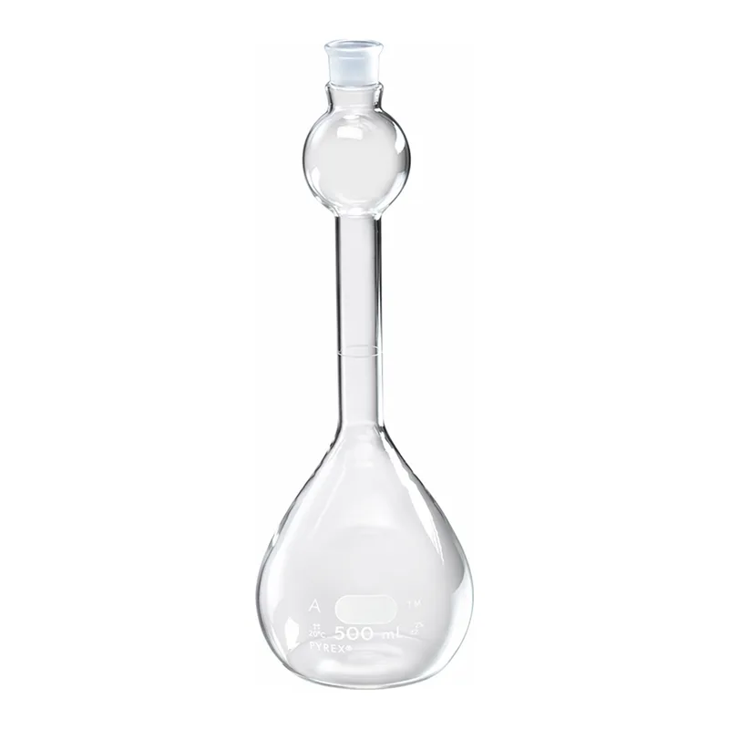 Merck Pyrex volumetric mixing flask, with ST stopper