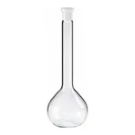 Merck Pyrex volumetric flasks with PE stopper