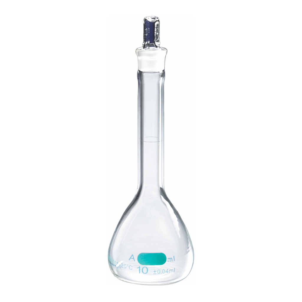 Merck PYREXPLUS volumetric flask, with protective coating, Pyrex stopper