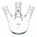 Merck Synthware four neck round bottom flask with angled side necks