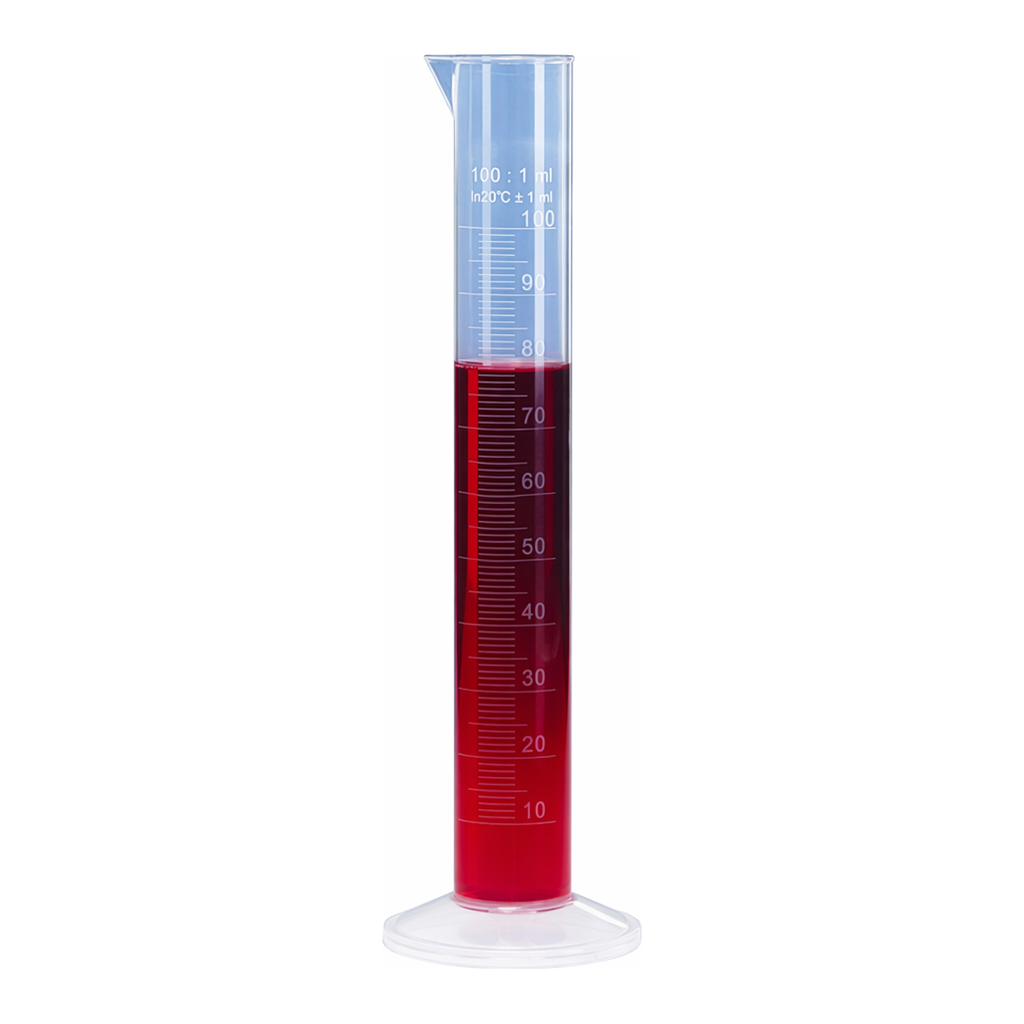 Merck BRAND graduated cylinder, PP, with blue printed scale or embossed scale