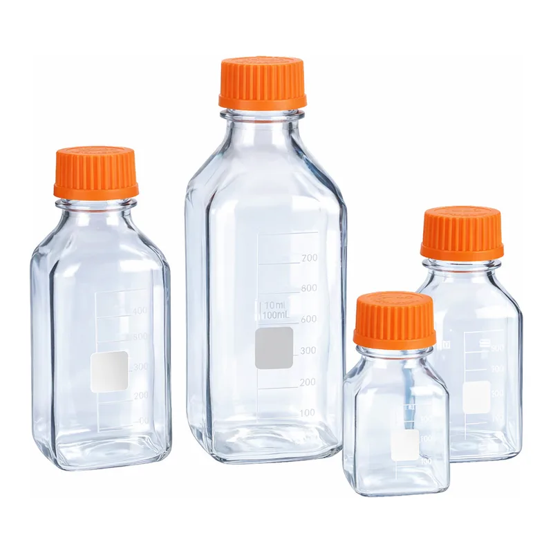 Merck Corning square polycarbonate storage bottle