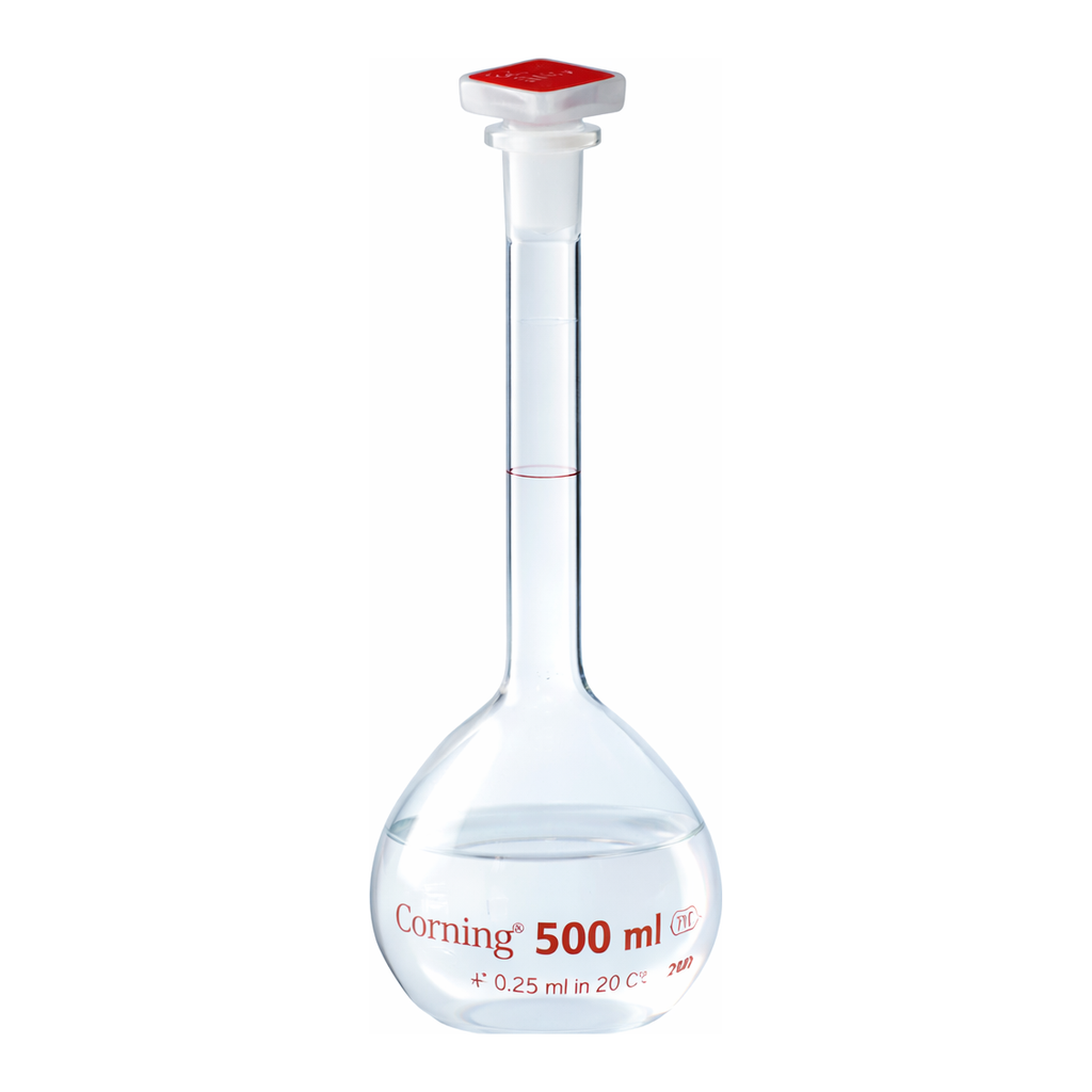 Merck Corning reusable volumetric flask, Class A