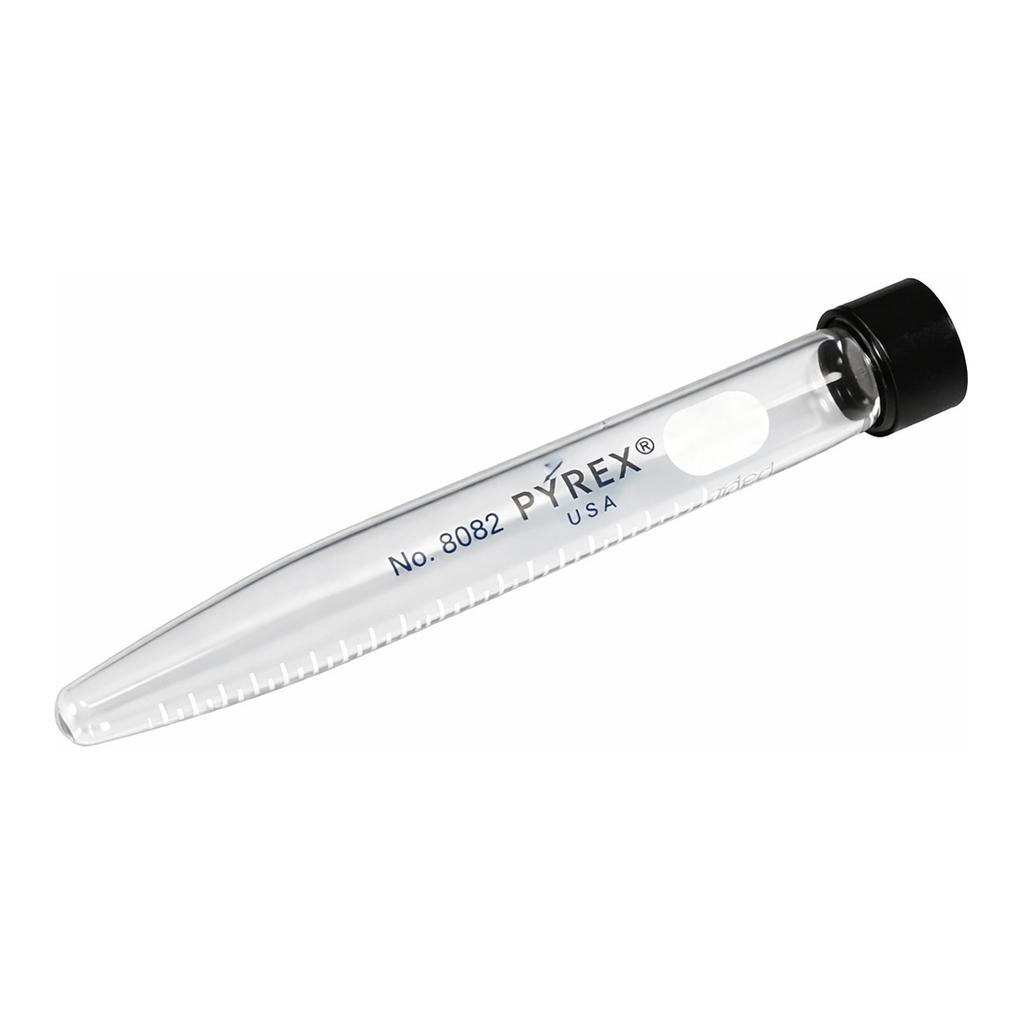 Merck Pyrex centrifuge tubes, conical with screw cap