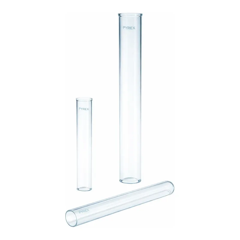 Merck Pyrex glass test tubes without rim, medium wall