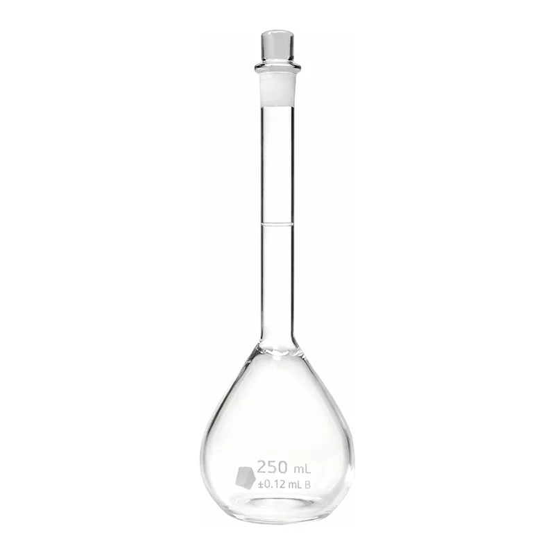 Merck Pyrex volumetric flask, with Pyrex ST stopper