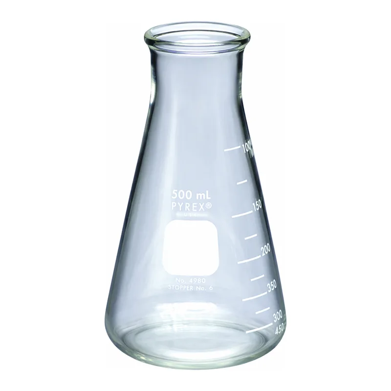 Merck Pyrex wide-mouth Erlenmeyer flask