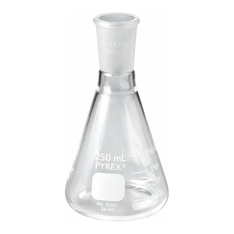 Merck Pyrex wide-mouth Erlenmeyer flask with joint