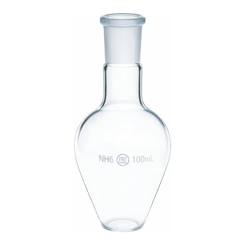Merck Quickfit pear-shaped flasks