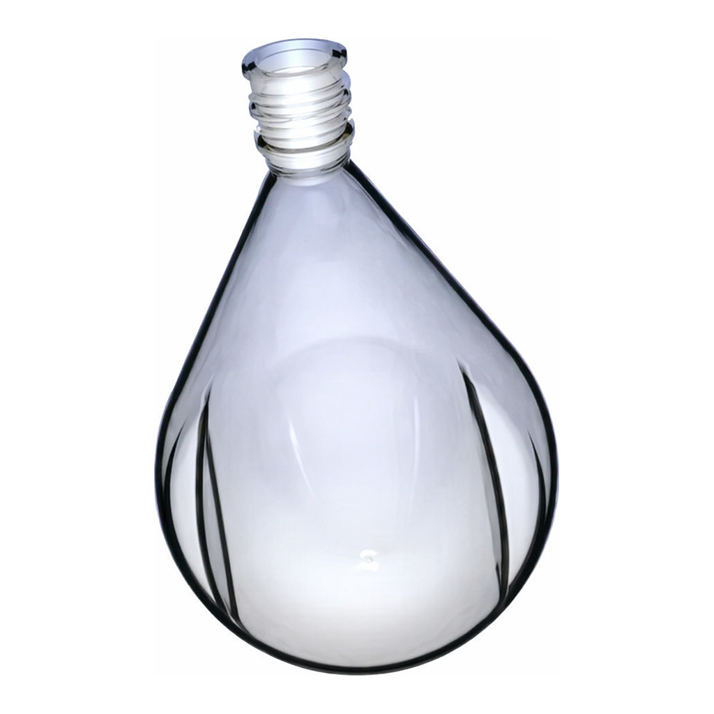 Merck Ace drying flask, pear-shaped, with side indents