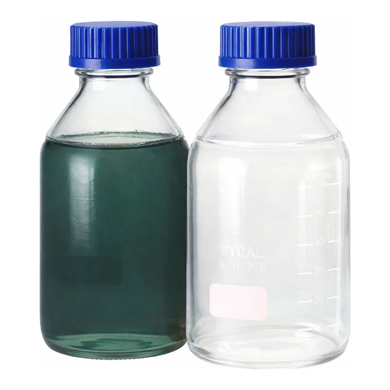 Merck Duran plastic-coated laboratory bottles