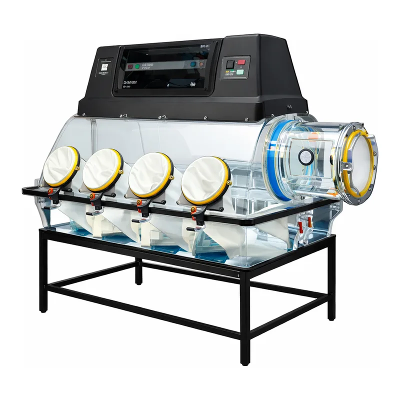 Merck Plas-Labs multi-station Nitrogen dry-box glove box