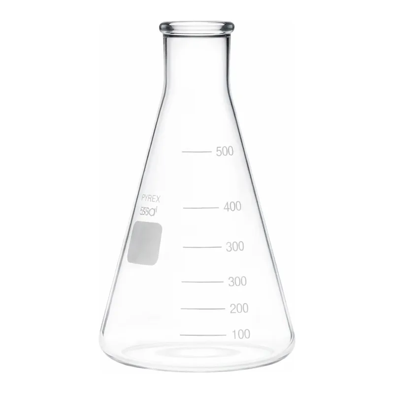 Merck Pyrex Erlenmeyer flask, heavy duty, narrow neck
